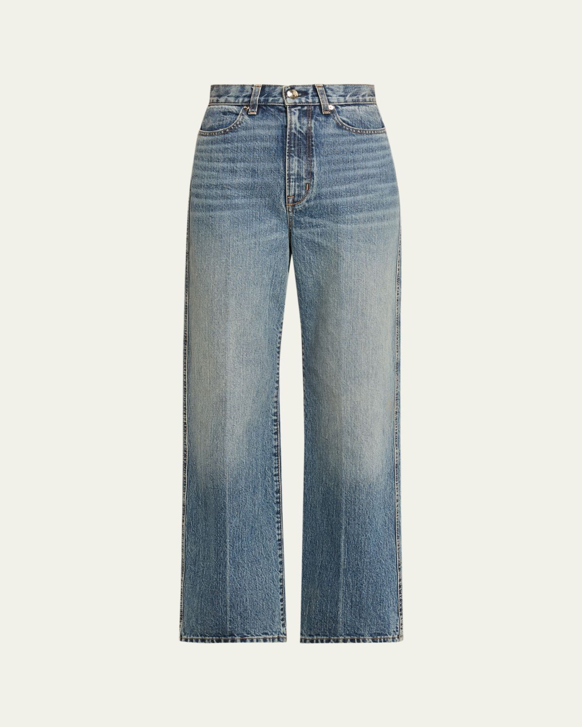 RUADH The Quinn Acid-Washed Straight-Leg Jeans