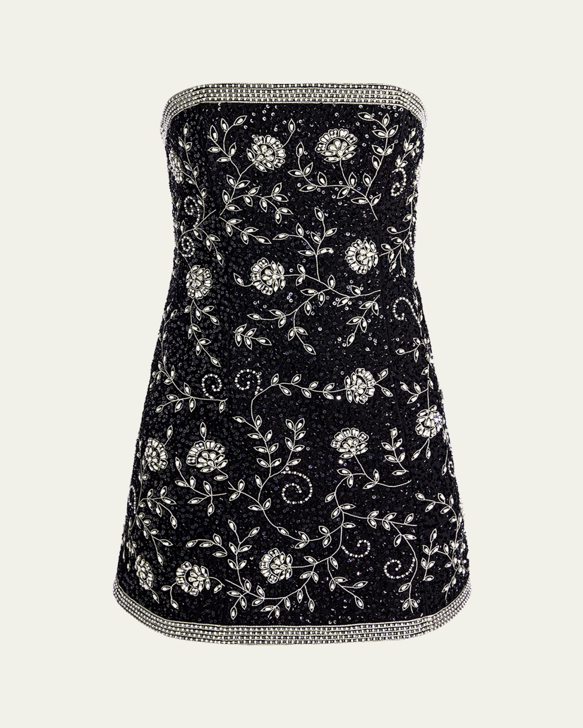 ALICE + OLIVIA Katia Embellished Strapless Mini Dress