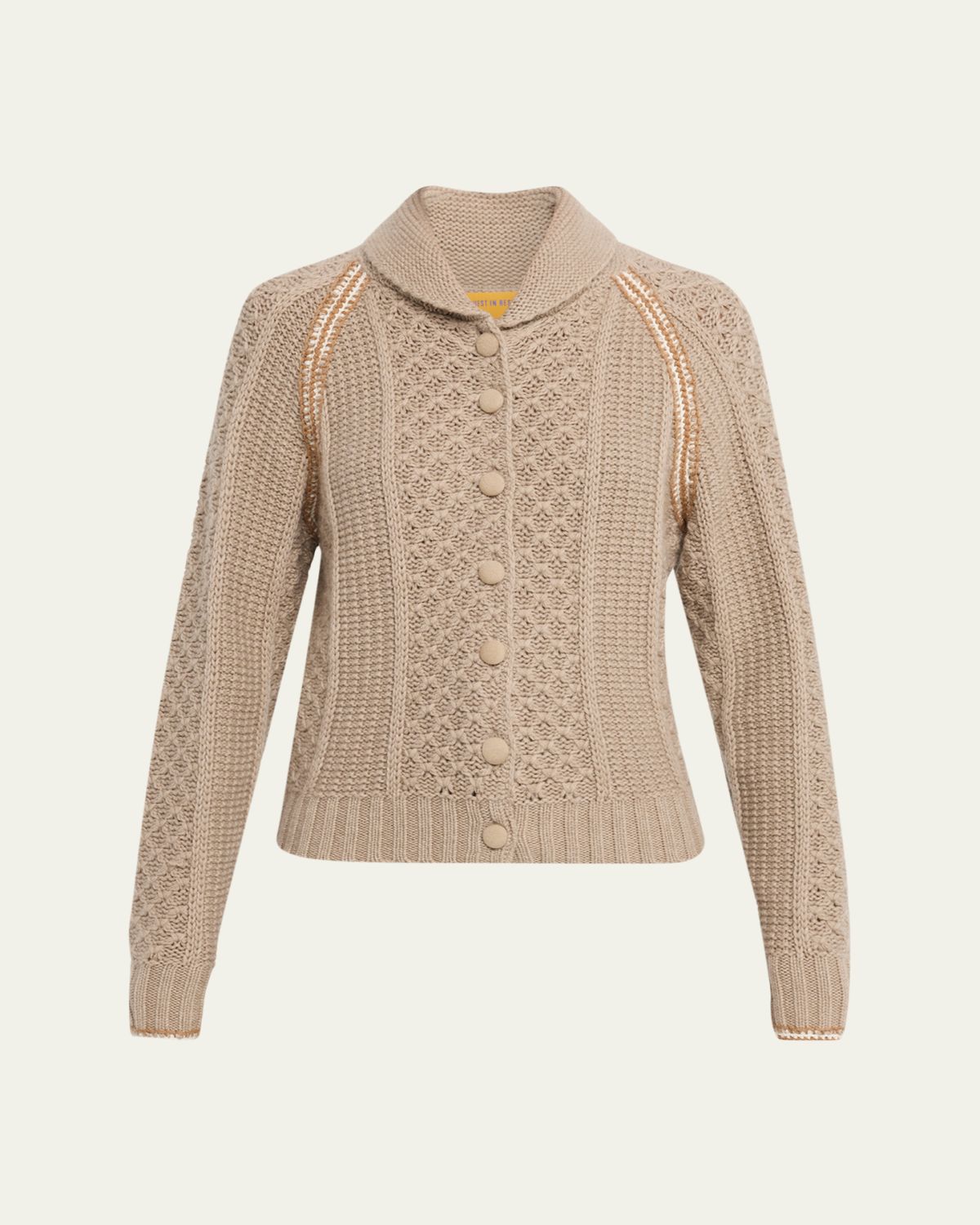 Guest in Residence Marlowe Wool Cashmere Cable Cardigan