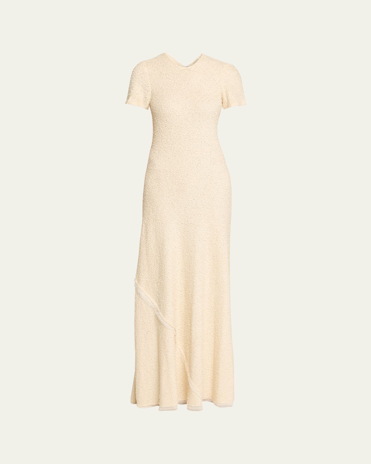 Heirlome Julia Boucle Bias Short-Sleeve Maxi Dress
