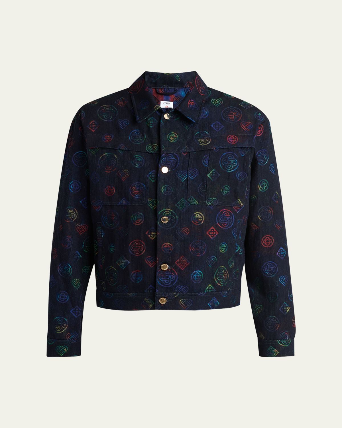 CASABLANCA Men 's Heat Map Denim Jacket