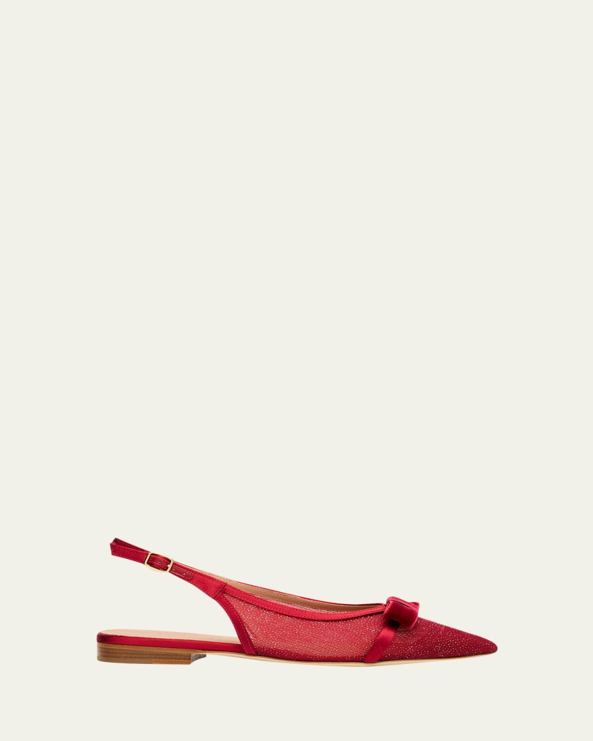 Malone Souliers Jama Glitter Mesh Slingback Flats