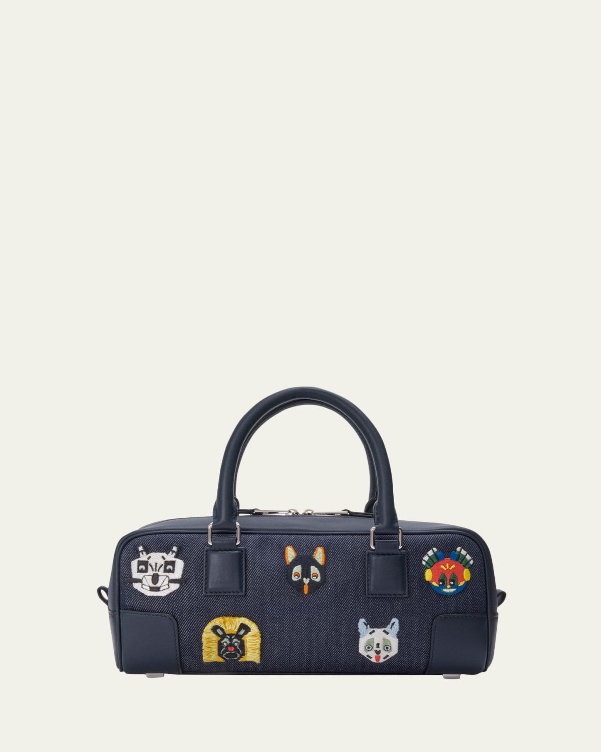 Loewe x Louis Wain Amazona 23 Top-Handle Bag in Denim
