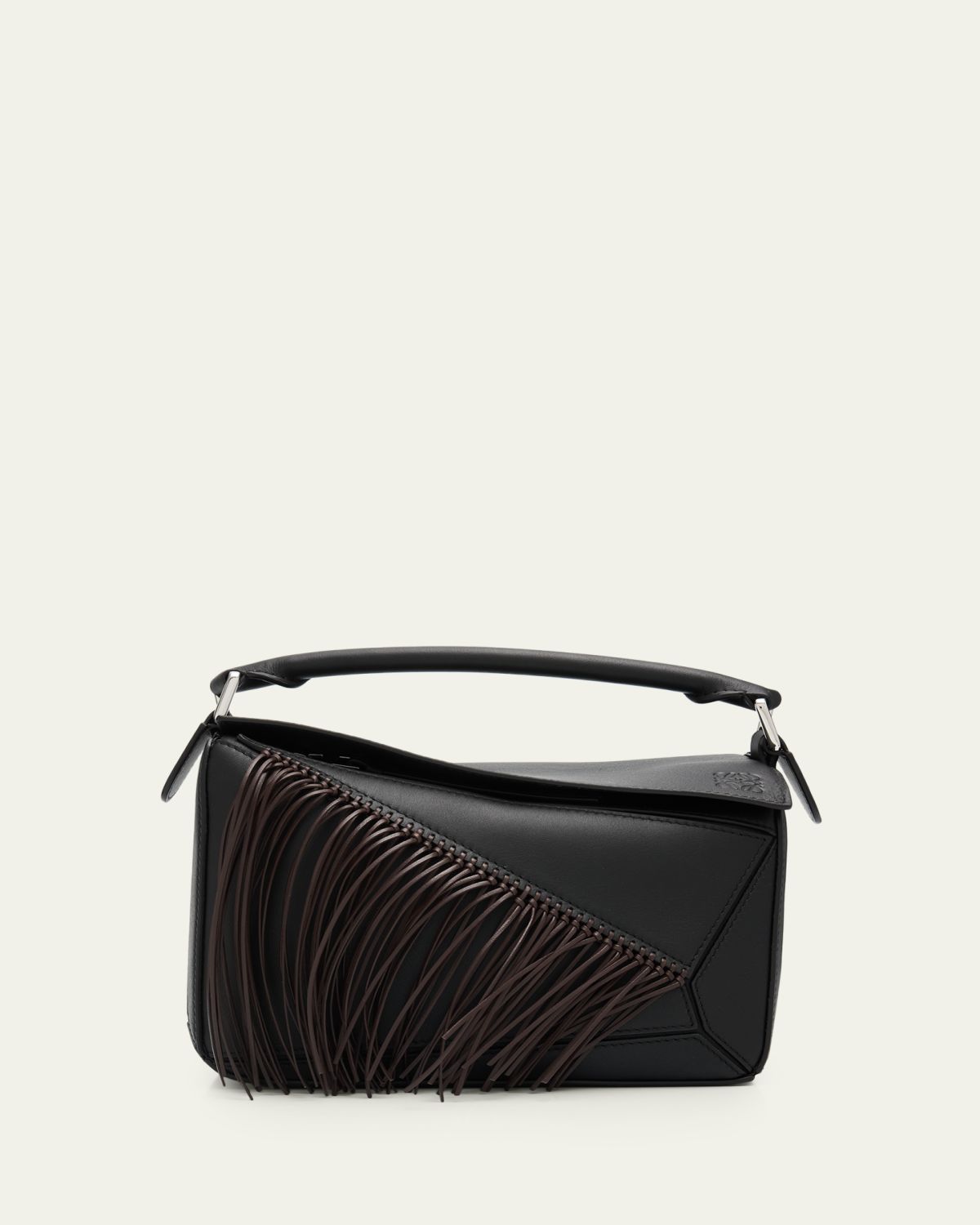 Loewe Puzzle Fringed Top-Handle Bag in Leather