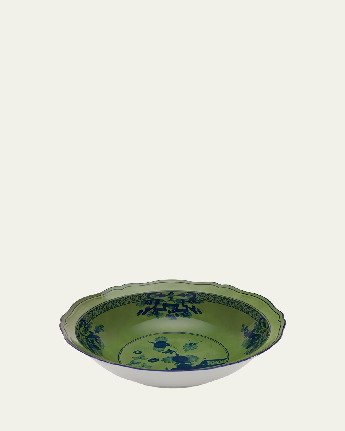 GINORI 1735 Oriente Italiano Malachite Deep Round Serving Bowl | Thumbnail 5