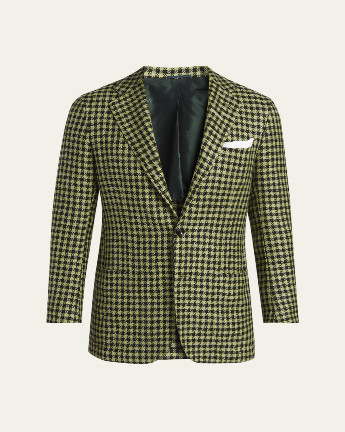 Kiton Men's Gingham Check Single-Breasted Sport Coat