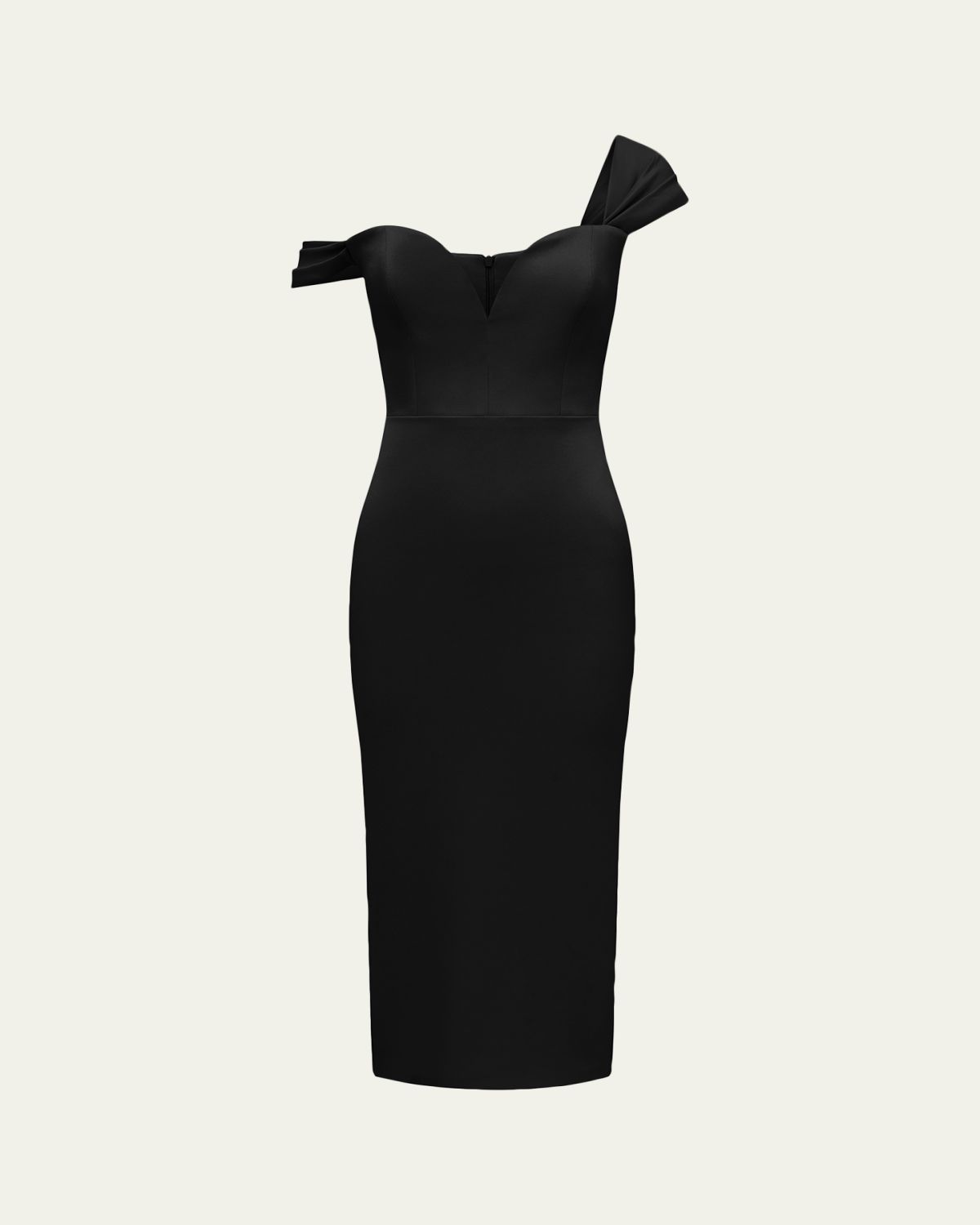 Alex Perry Off-Shoulder Sweetheart Midi Dress