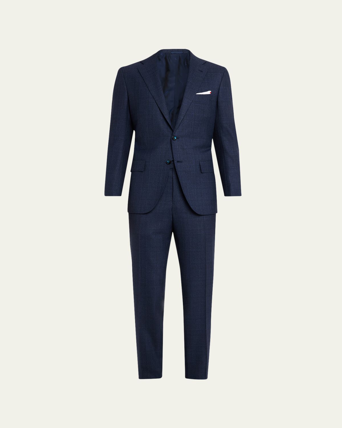 Kiton Men's Wool Tonal Plaid Single-Breasted Suit