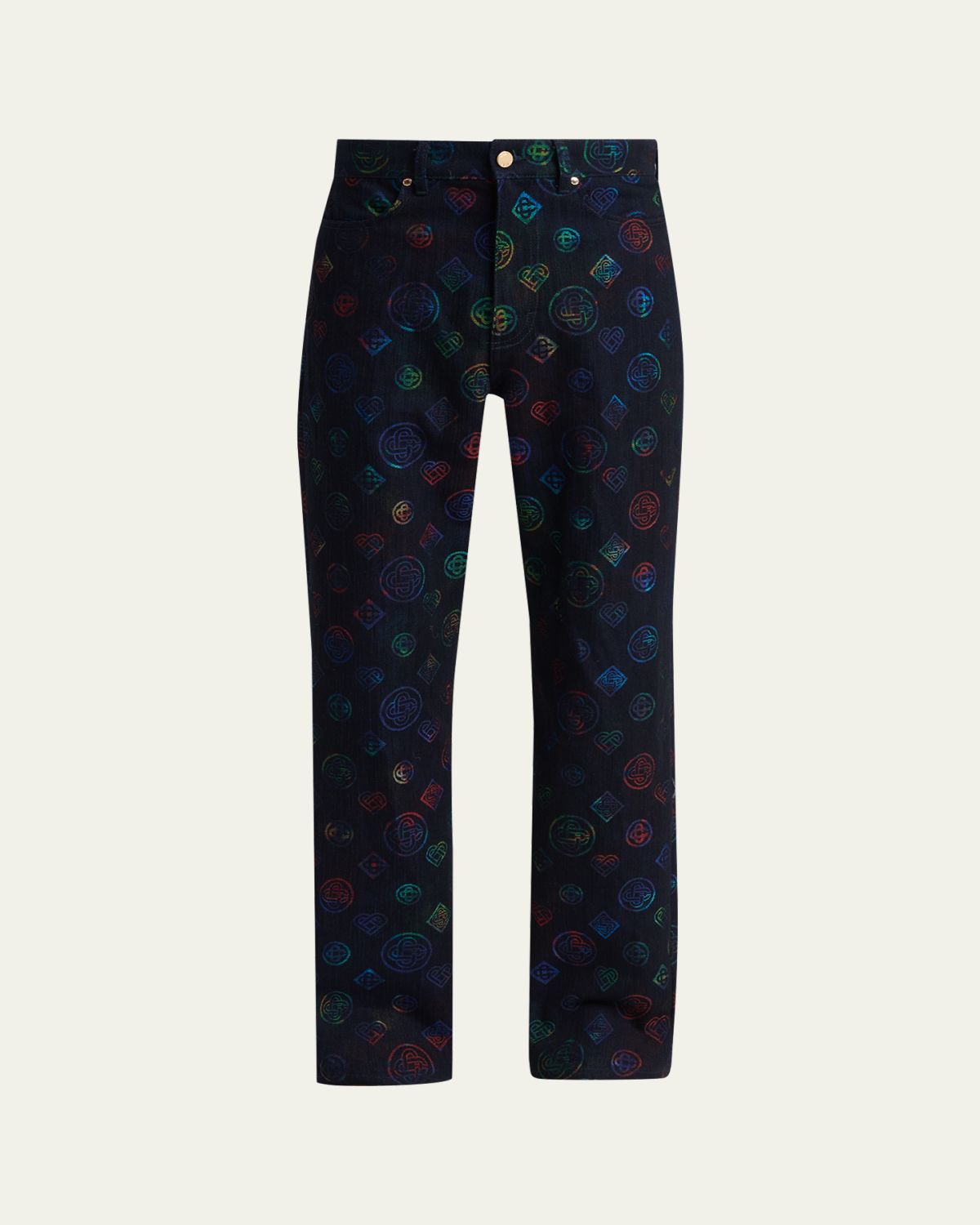 CASABLANCA Men 's Monogram Straight-Leg Jeans