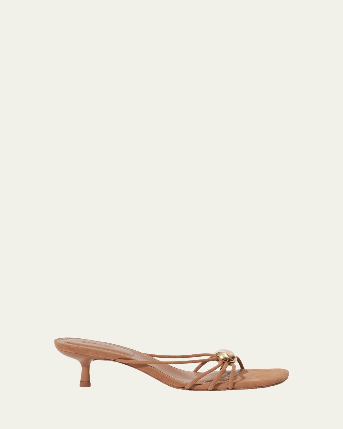 SIMKHAI Amaya Strappy Suede Kitten-Heel Sandals