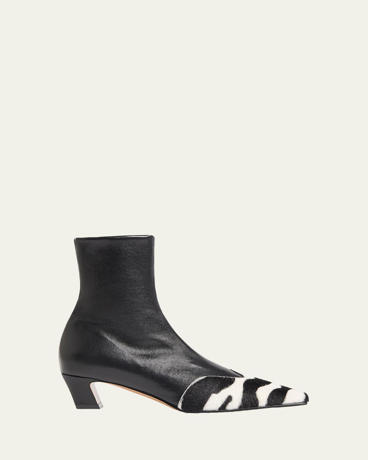 Khaite Nevada Stretch Leather Ankle Boots