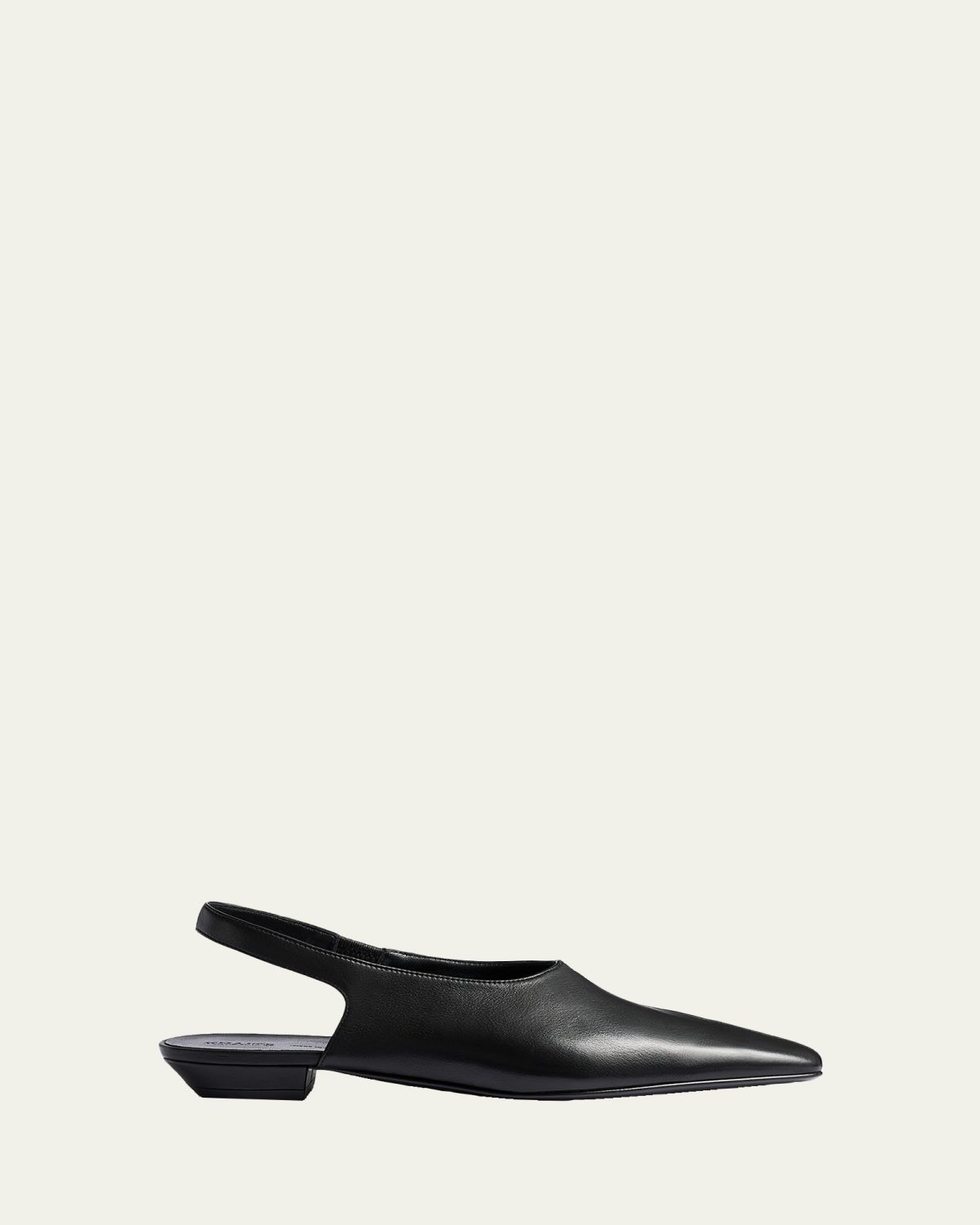Khaite Cecilia Leather Slingback Flats