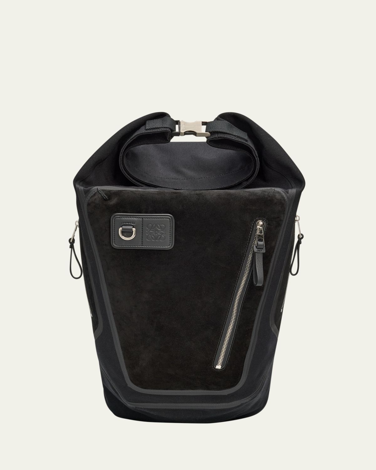 Loewe Men 's Flex Roll-Top Canvas & Suede Backpack