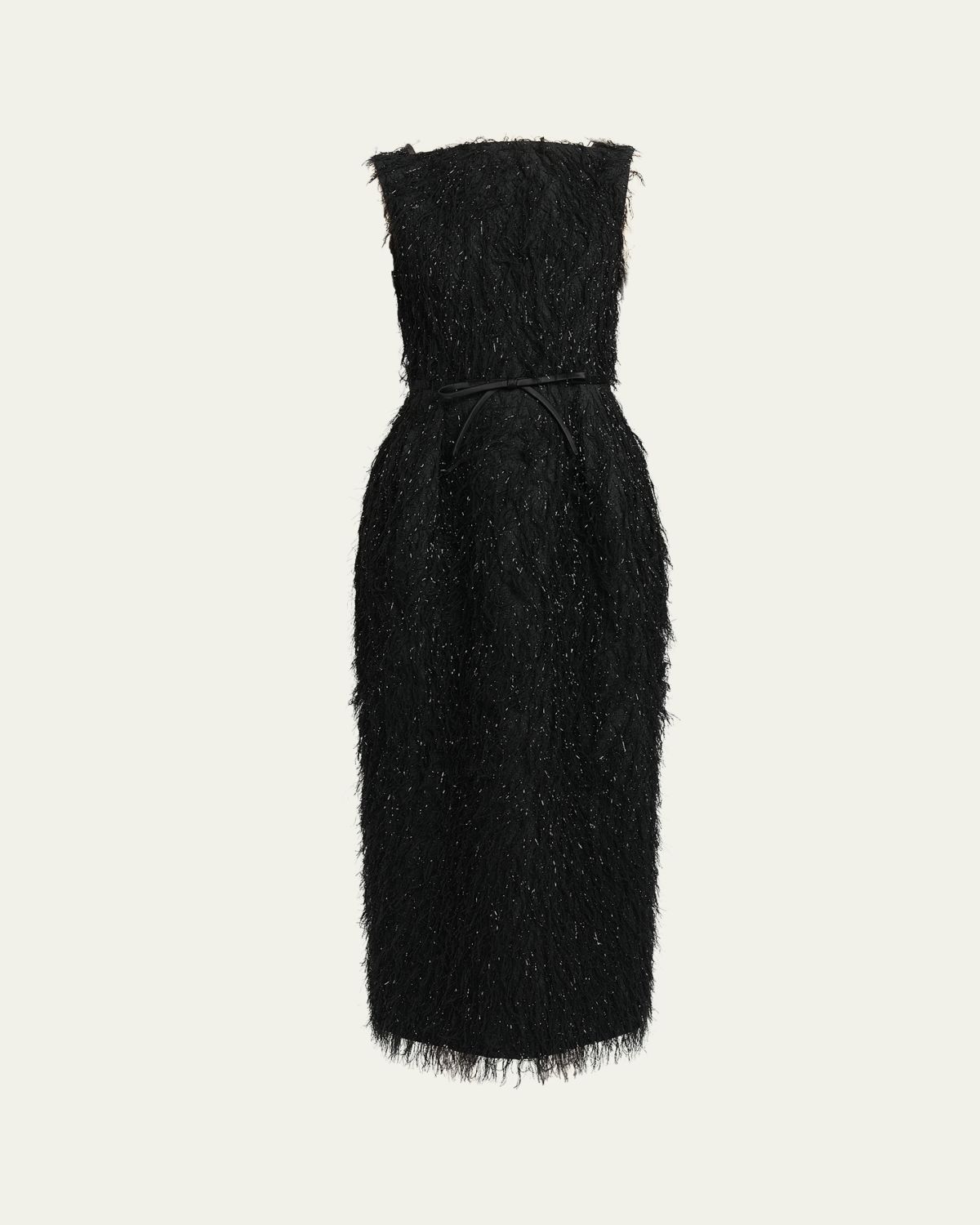 Erdem Metallic Fringe Sleeveless Ankle Dress