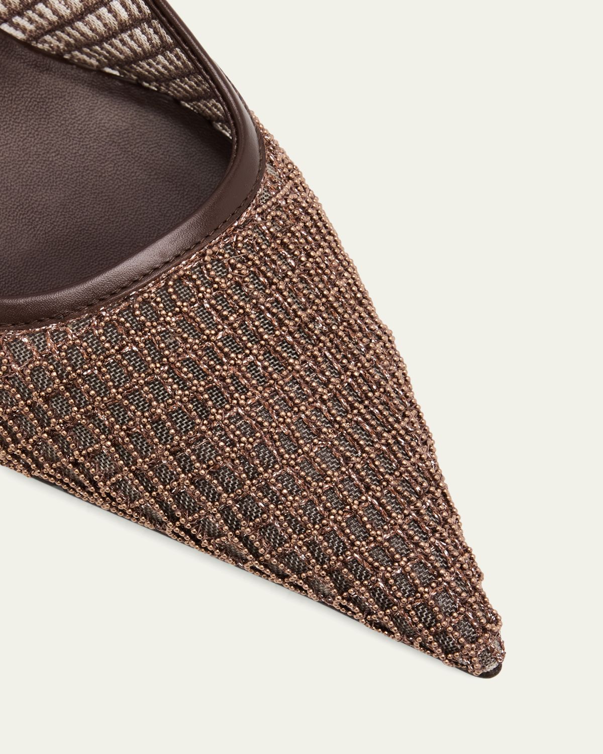 Brunello Cucinelli 55mm Monili Suede-Trimmed Slingback Pumps | Thumbnail 3 Brunello Cucinelli 55mm Monili Suede-Trimmed Slingback Pumps | Thumbnail 3