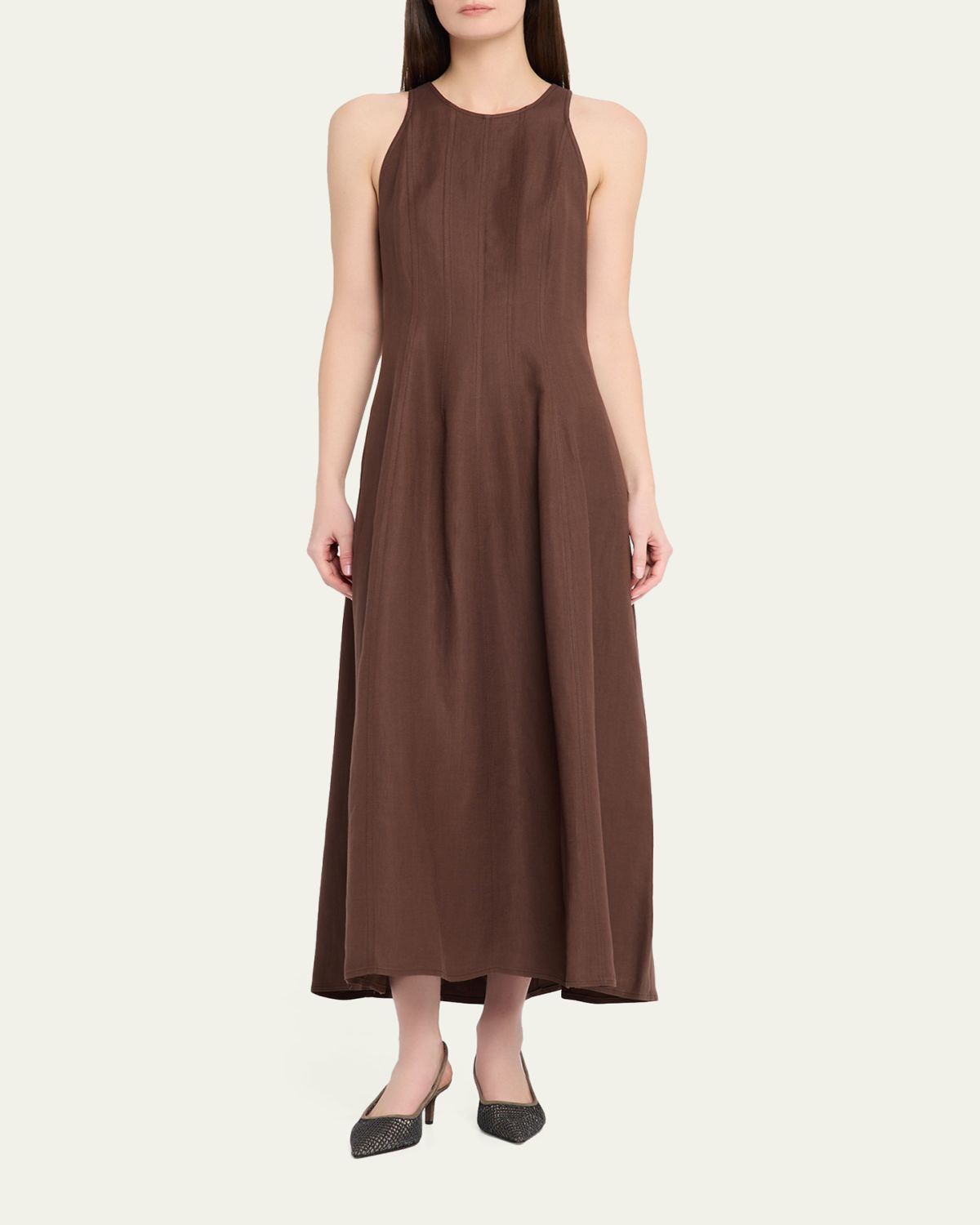 Brunello Cucinelli 55mm Monili Suede-Trimmed Slingback Pumps | Thumbnail 5 Brunello Cucinelli 55mm Monili Suede-Trimmed Slingback Pumps | Thumbnail 5