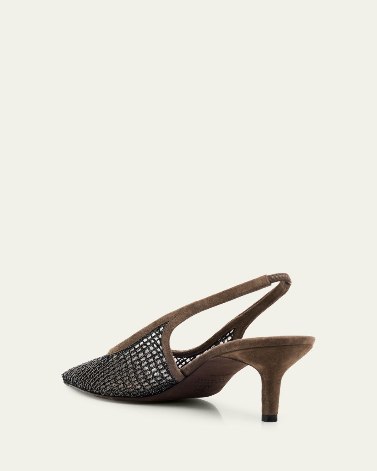 Brunello Cucinelli 55mm Monili Suede-Trimmed Slingback Pumps | Thumbnail 6 Brunello Cucinelli 55mm Monili Suede-Trimmed Slingback Pumps | Thumbnail 6