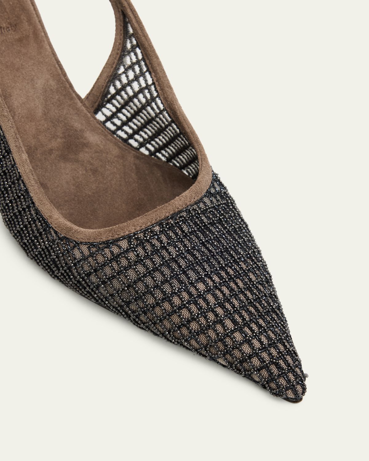 Brunello Cucinelli 55mm Monili Suede-Trimmed Slingback Pumps | Thumbnail 7 Brunello Cucinelli 55mm Monili Suede-Trimmed Slingback Pumps | Thumbnail 7