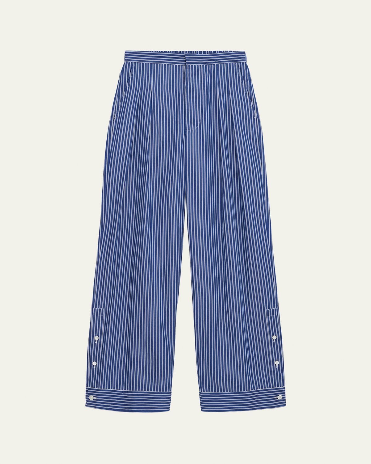 Loewe Men's Baggy-Fit Pleated Stripe Trousers
