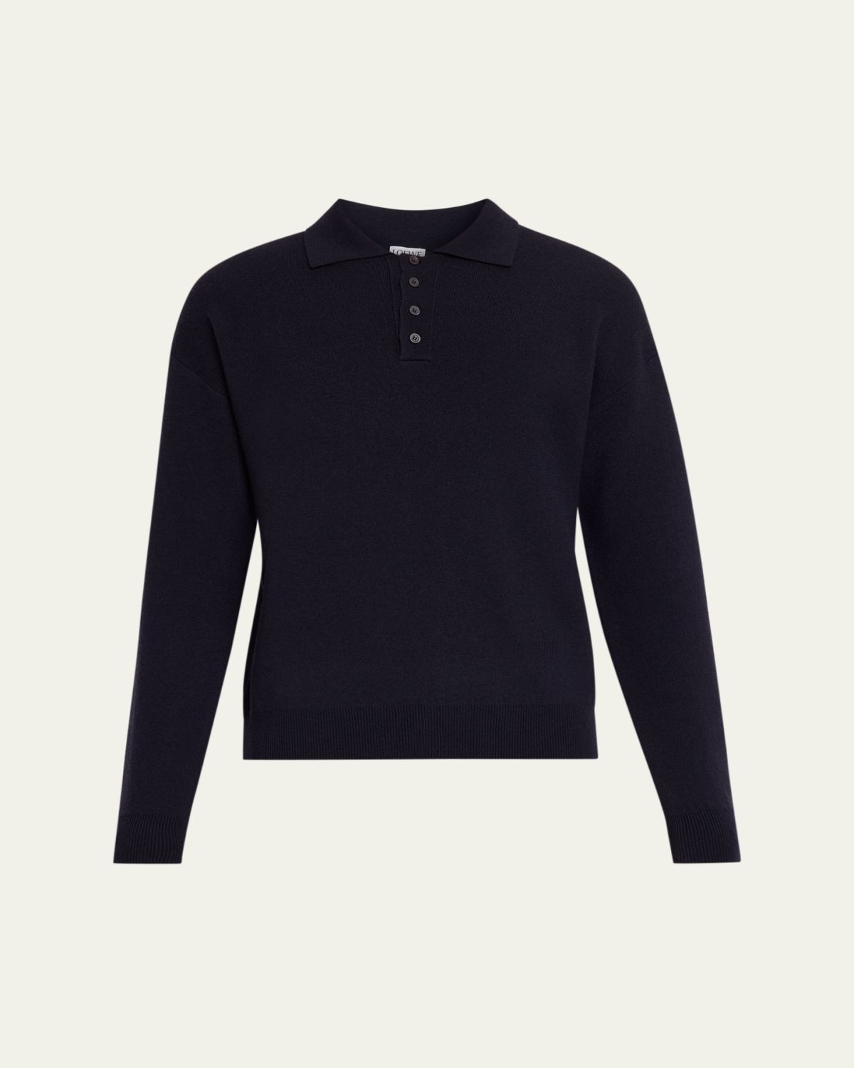 Loewe Men's Anagram Wool Polo Sweater