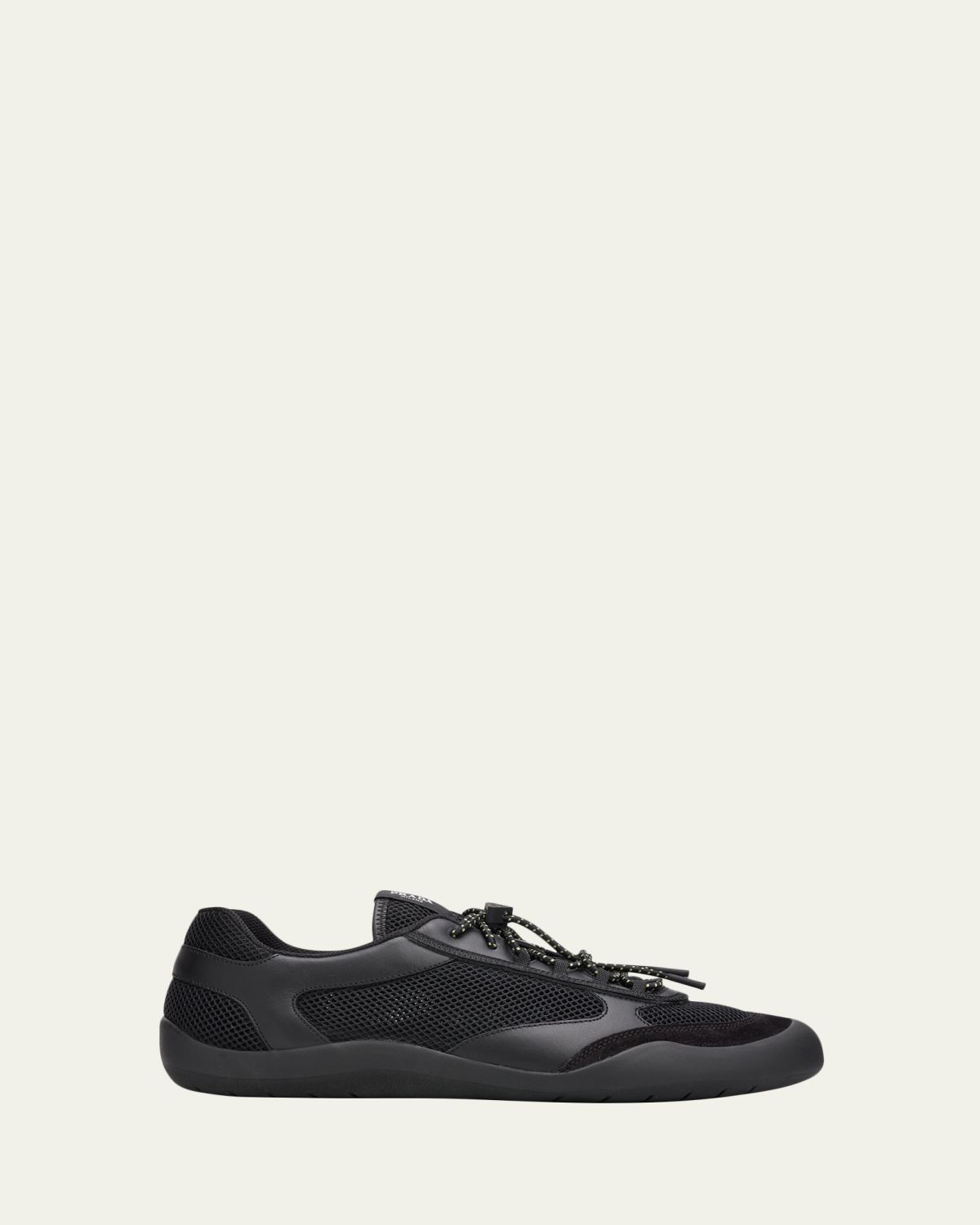 Prada Men's Speedrock Leather and Mesh Sneakers