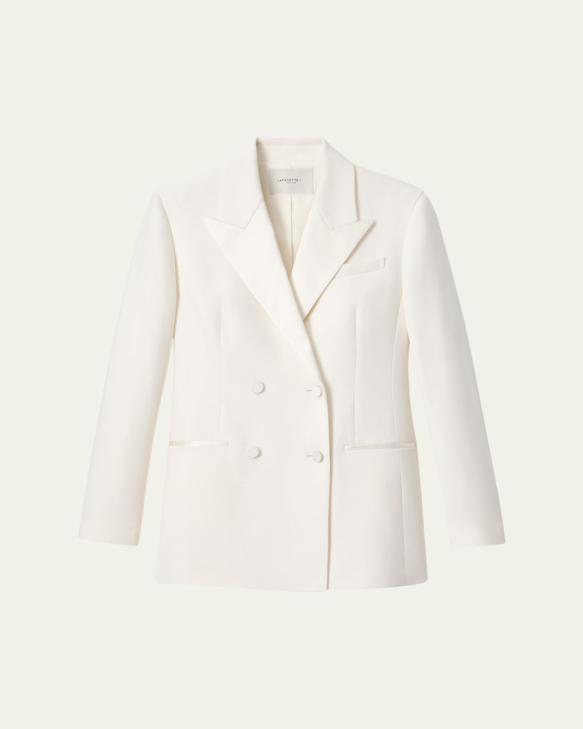 Lafayette 148 New York Double-Breasted Satin-Trim Jacket