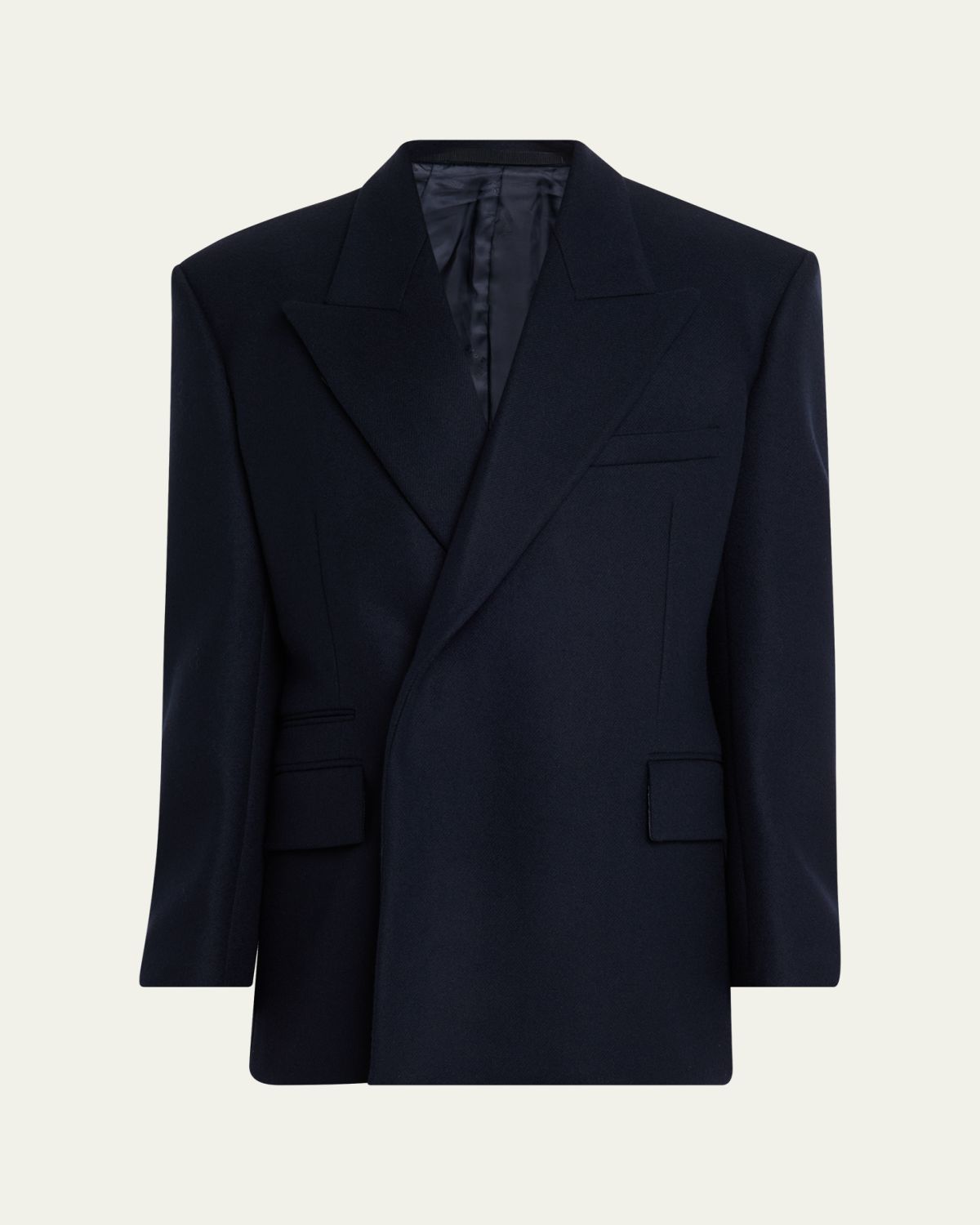 Givenchy Men's Deconstructed Wool Peak-Lapel Sport Jacket