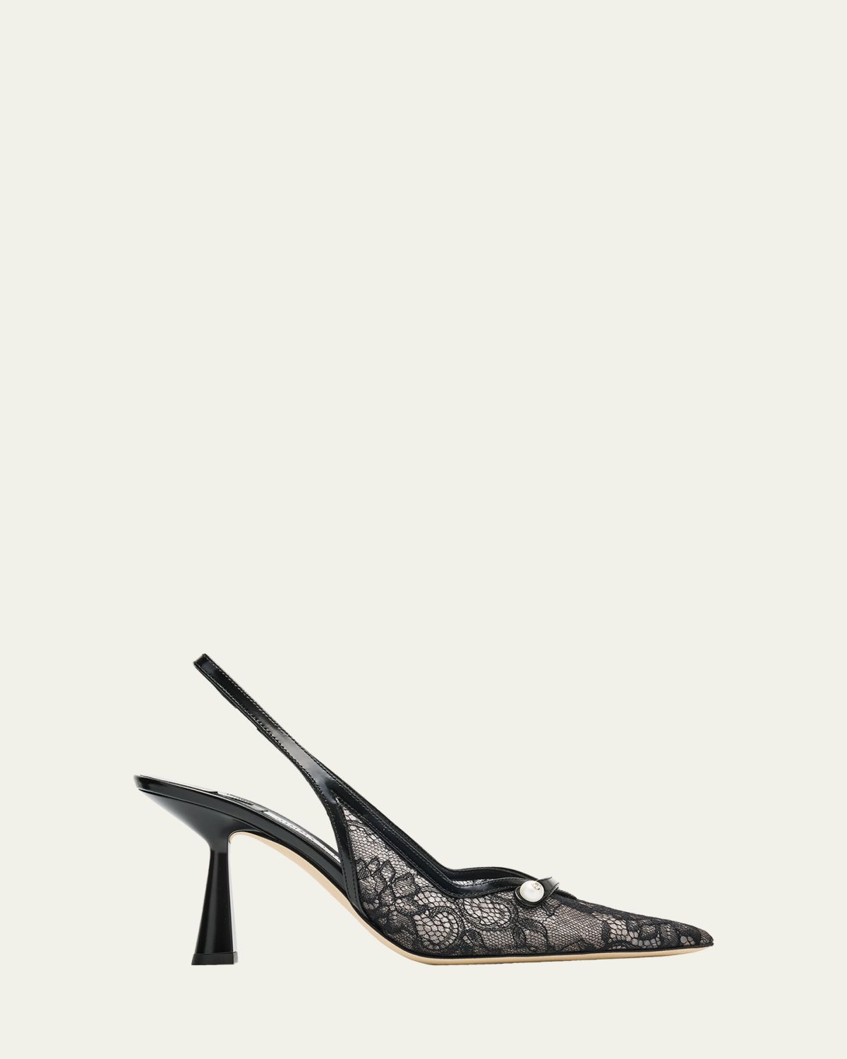 Jimmy Choo Amita 85 Lace Slingback Pumps