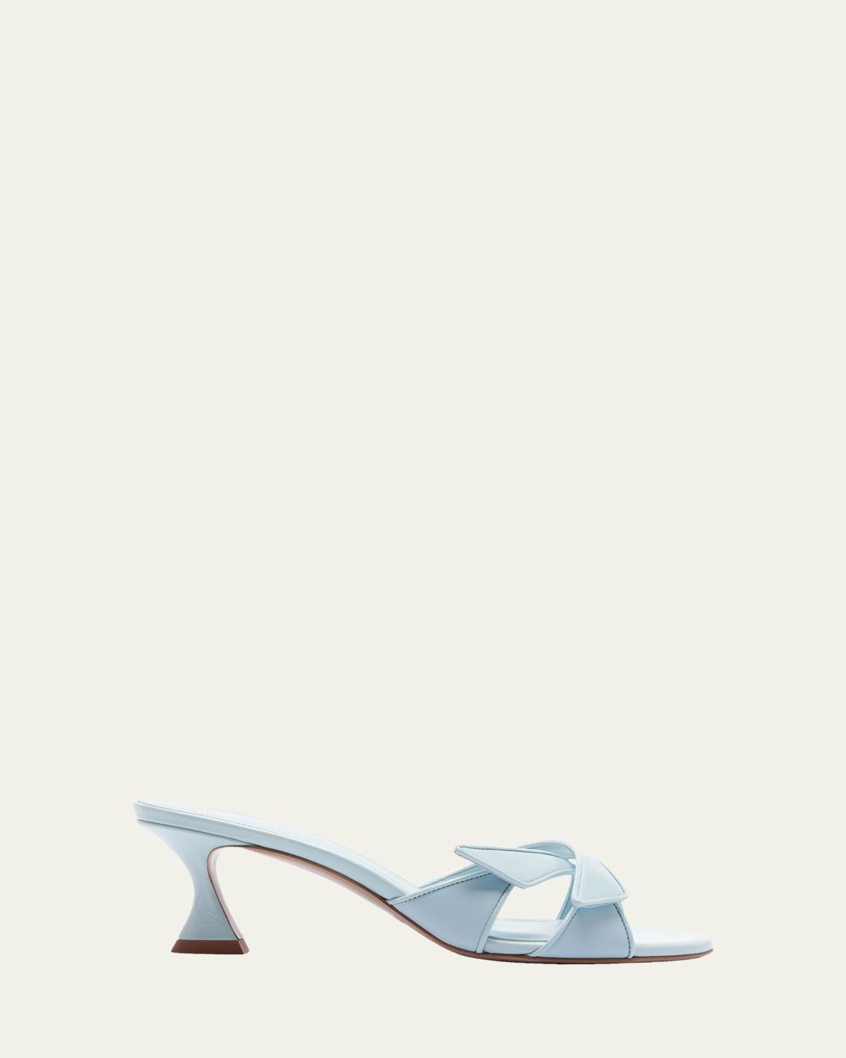 Alexandre Birman Tita Cross 60mm Leather Kitten-Heel Sandals