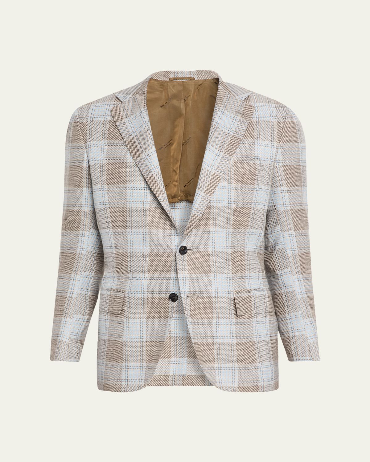 Kiton Men's Cashmere, Wool and Silk Plaid Sport Coat