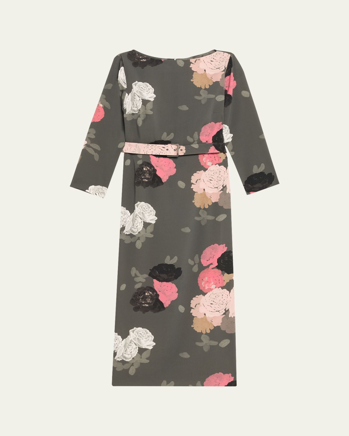 BERNADETTE Luce Floral-Print Belted Midi Dress