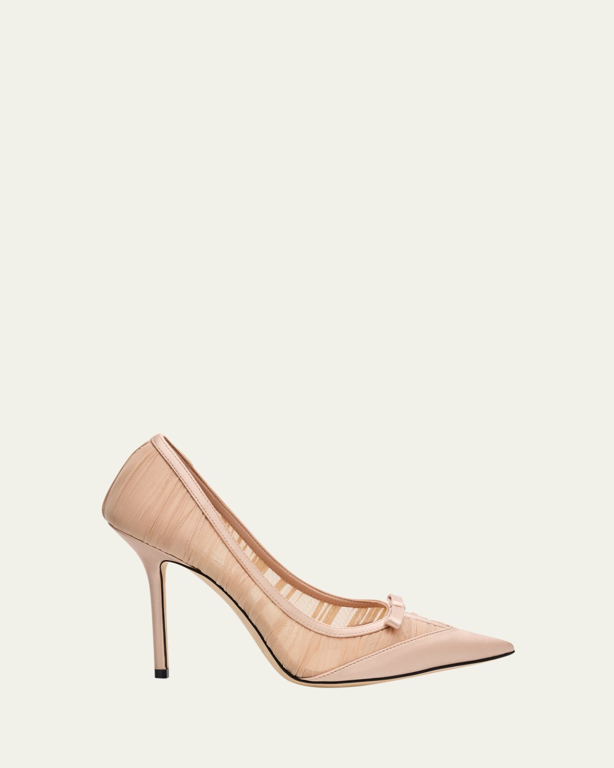 Jimmy Choo 100mm Love Mesh Tulle Pumps