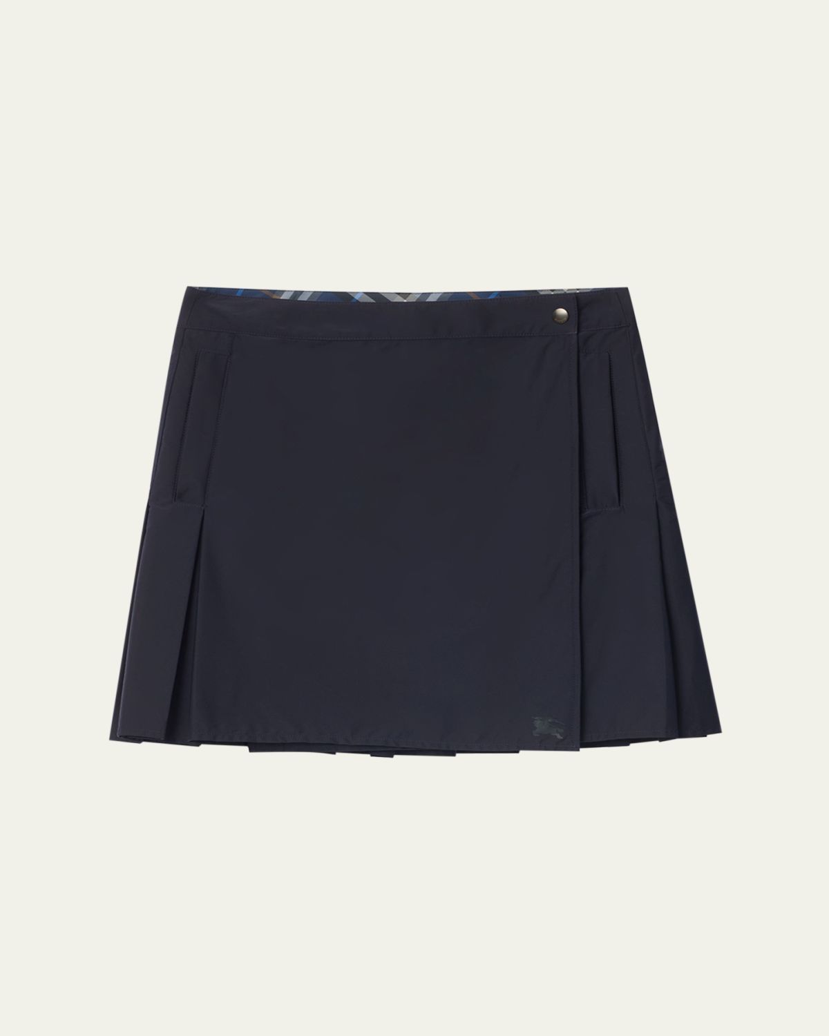 Burberry Nadina Pleated Mini Wrap Skirt
