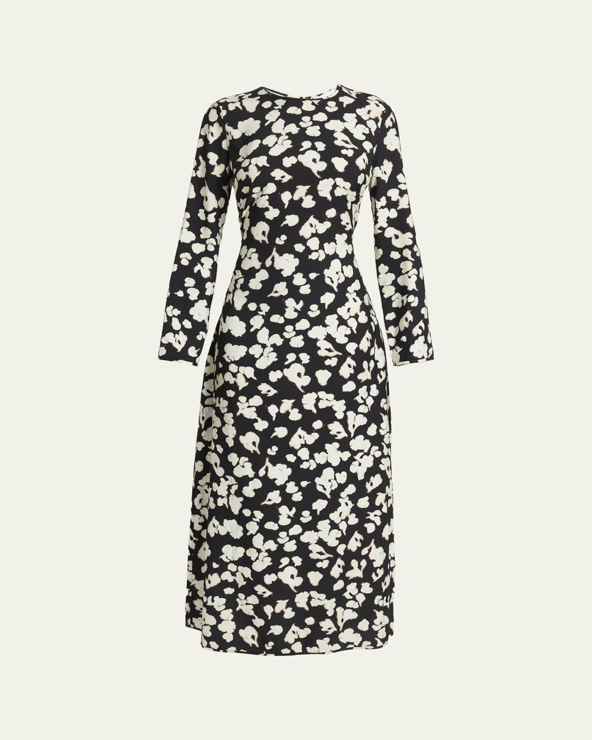 Proenza Schouler White Label Waverly Floral Long-Sleeve Twill Dress