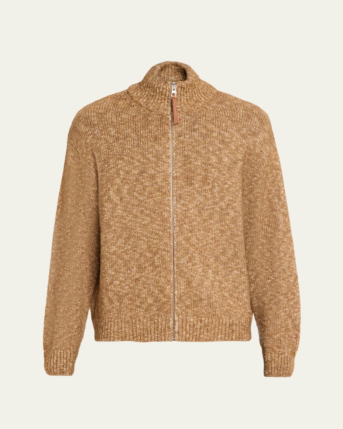 Loewe Men's Oversized Monogram Full-Zip Knit Cardigan