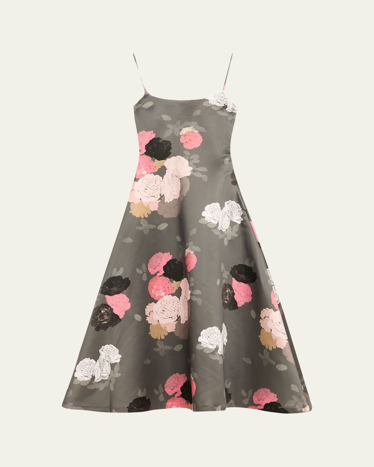 BERNADETTE Nicole Floral Satin Midi Dress