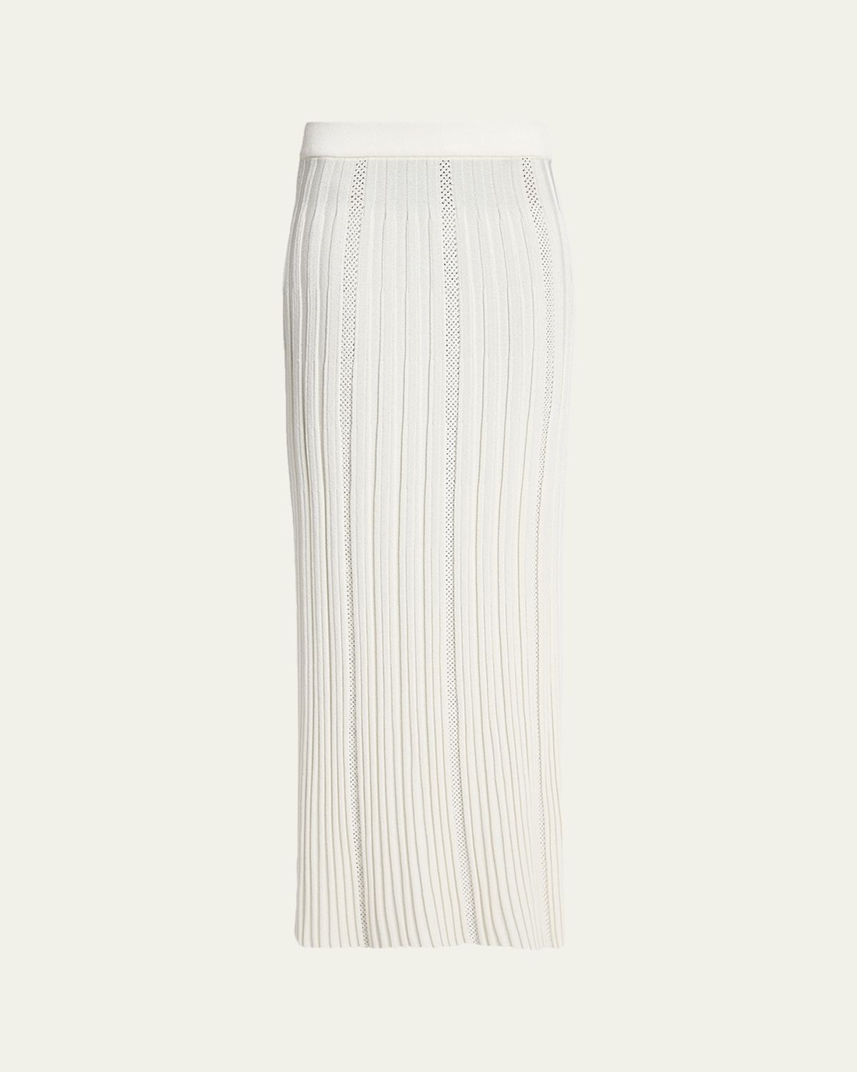 Balmain Pleated Knit Maxi Skirt