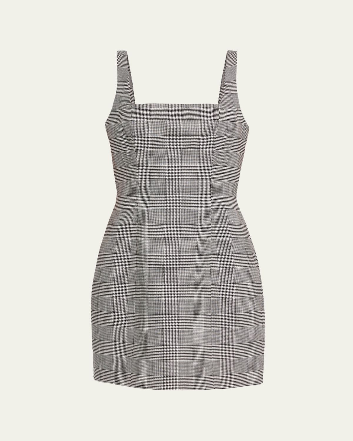 Balmain Prince of Wales Sleeveless Mini Dress