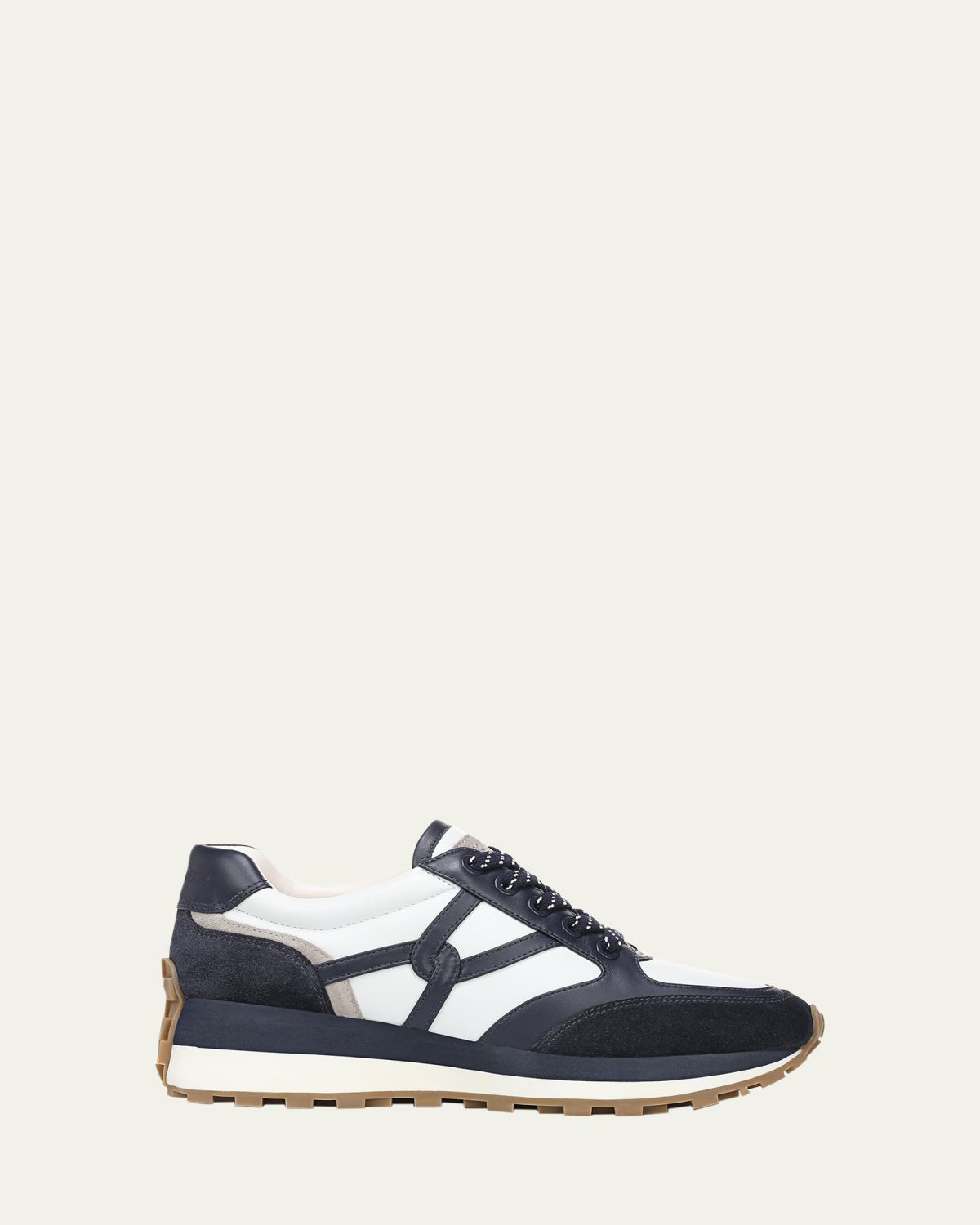Veronica Beard Valentina Mixed Leather Retro Sneakers
