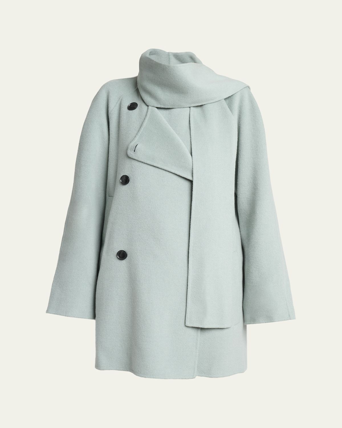 Proenza Schouler White Label Brisa Wool-Cashmere Scarf Coat