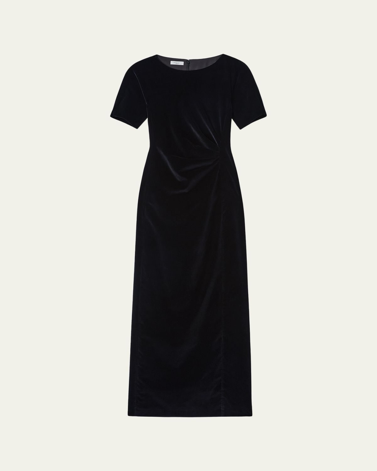 Lafayette 148 New York Pleated A-Line Velvet Gown