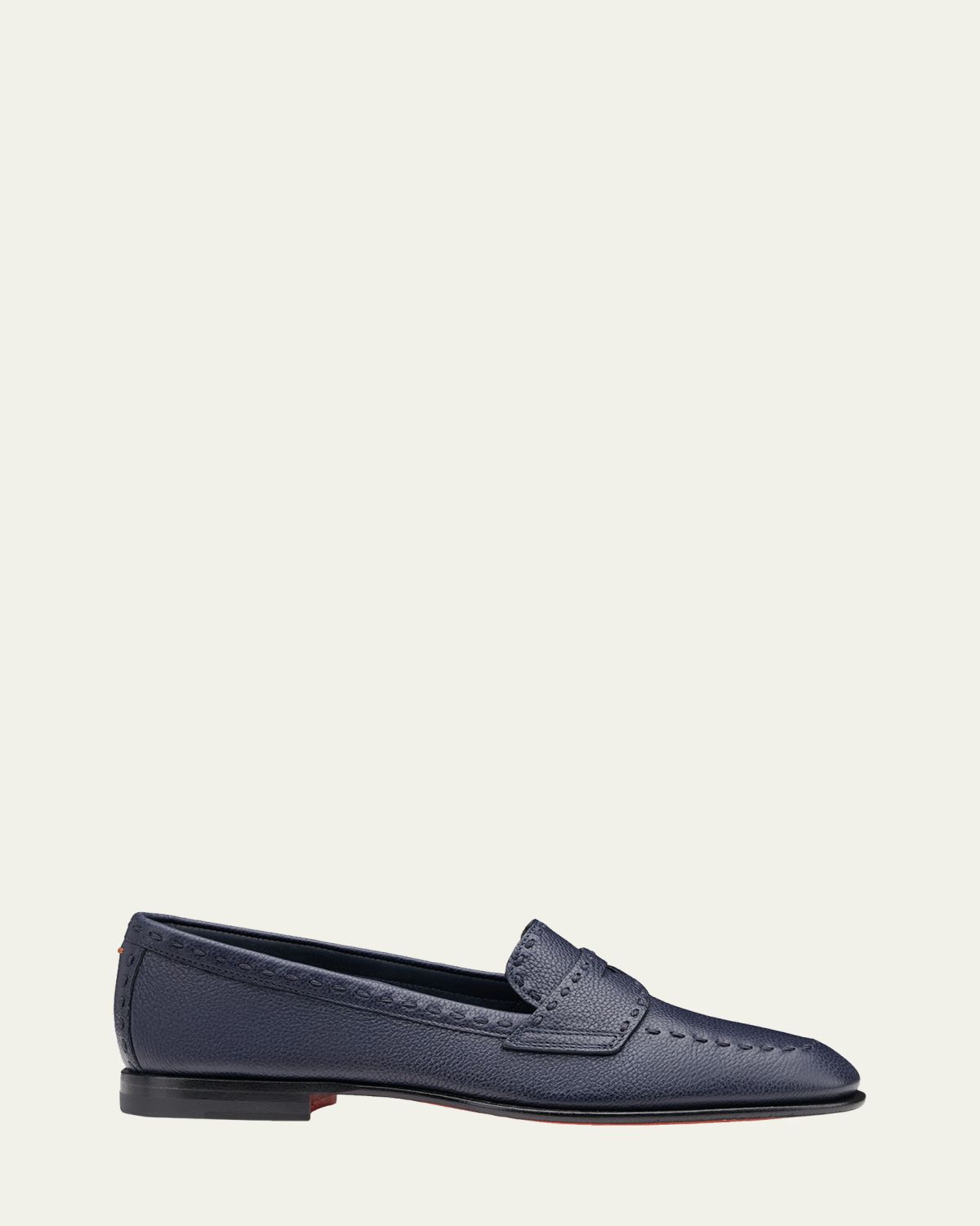 Santoni Marlene Leather Penny Loafers | Thumbnail 6