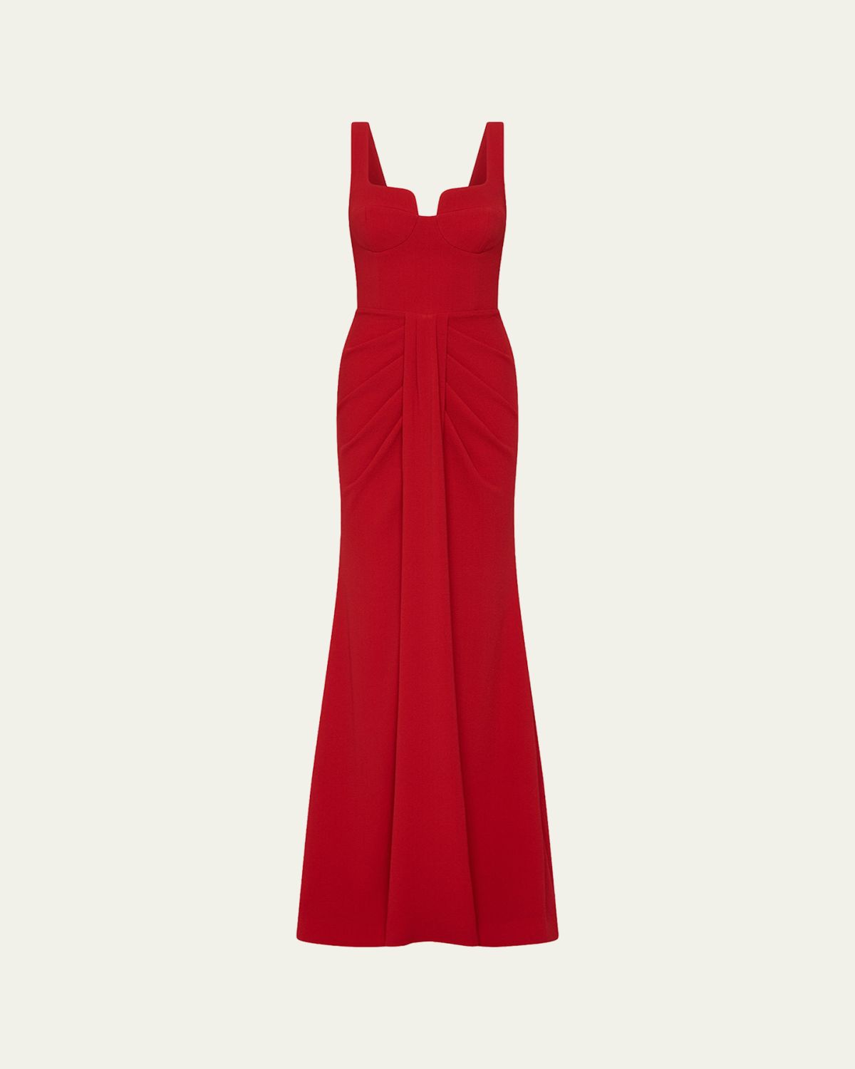REBECCA VALLANCE Zarya Sleeveless Draped Mermaid Gown