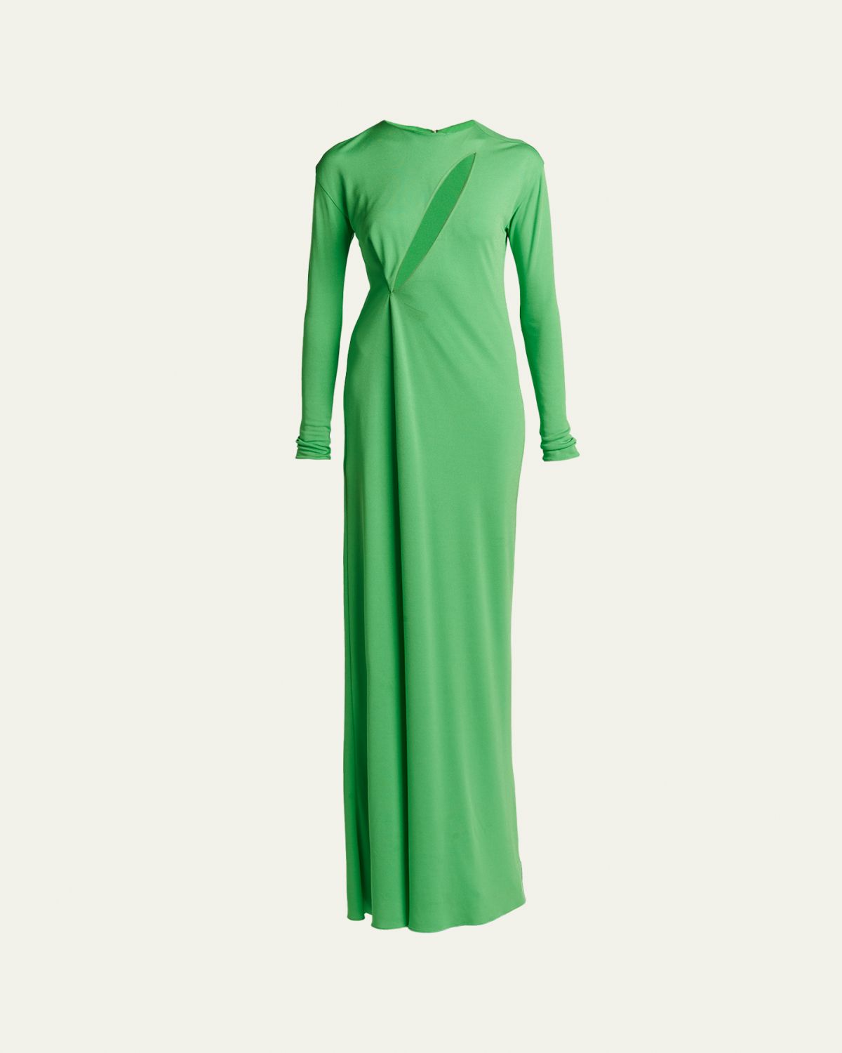 TOM FORD Slash Cutout Long-Sleeve Crepe Jersey Maxi Dress
