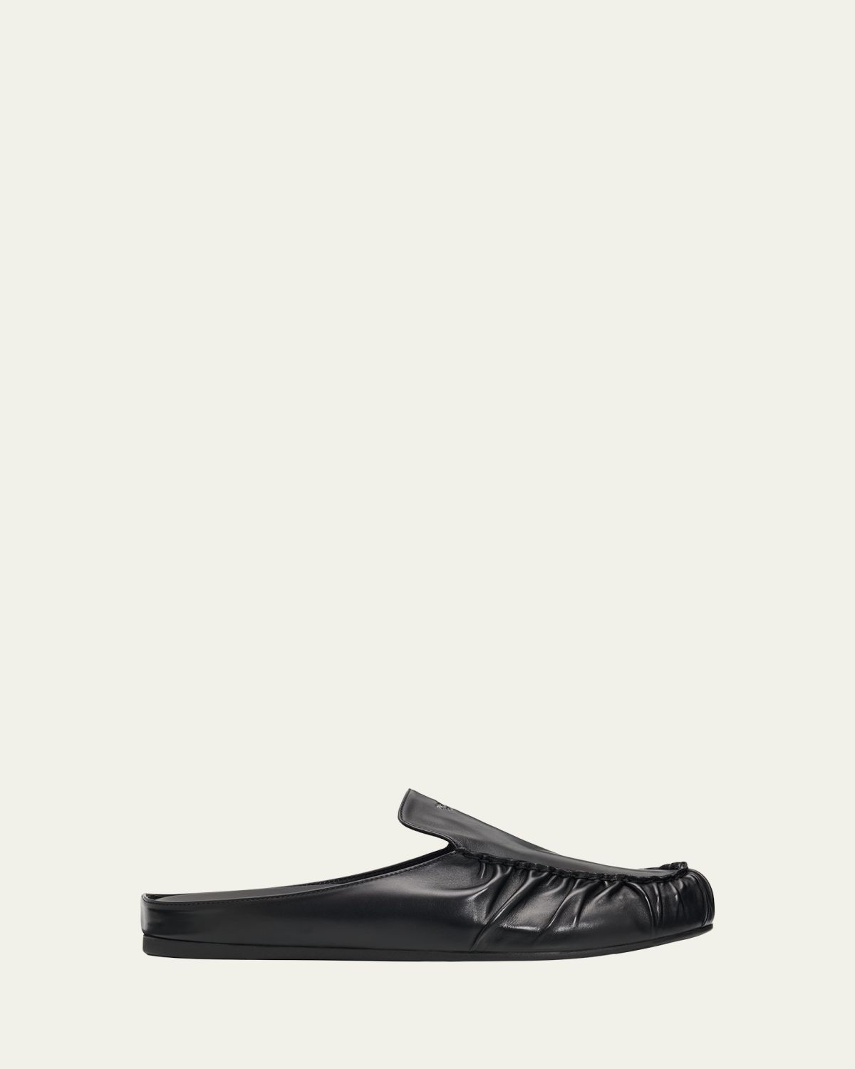 Prada Men's Leather Moc-Toe Mules | Thumbnail 6 Prada Men's Leather Moc-Toe Mules | Thumbnail 6