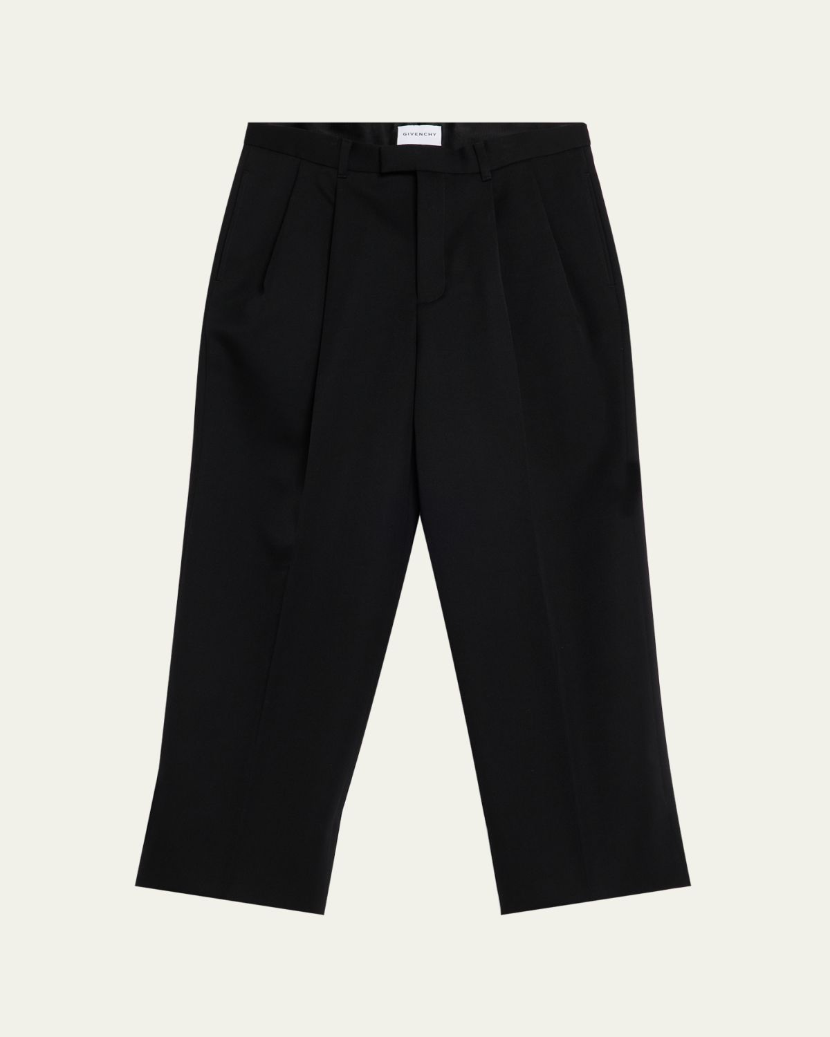Givenchy Men's Double-Pleat Grain de Poudre Wool Pants