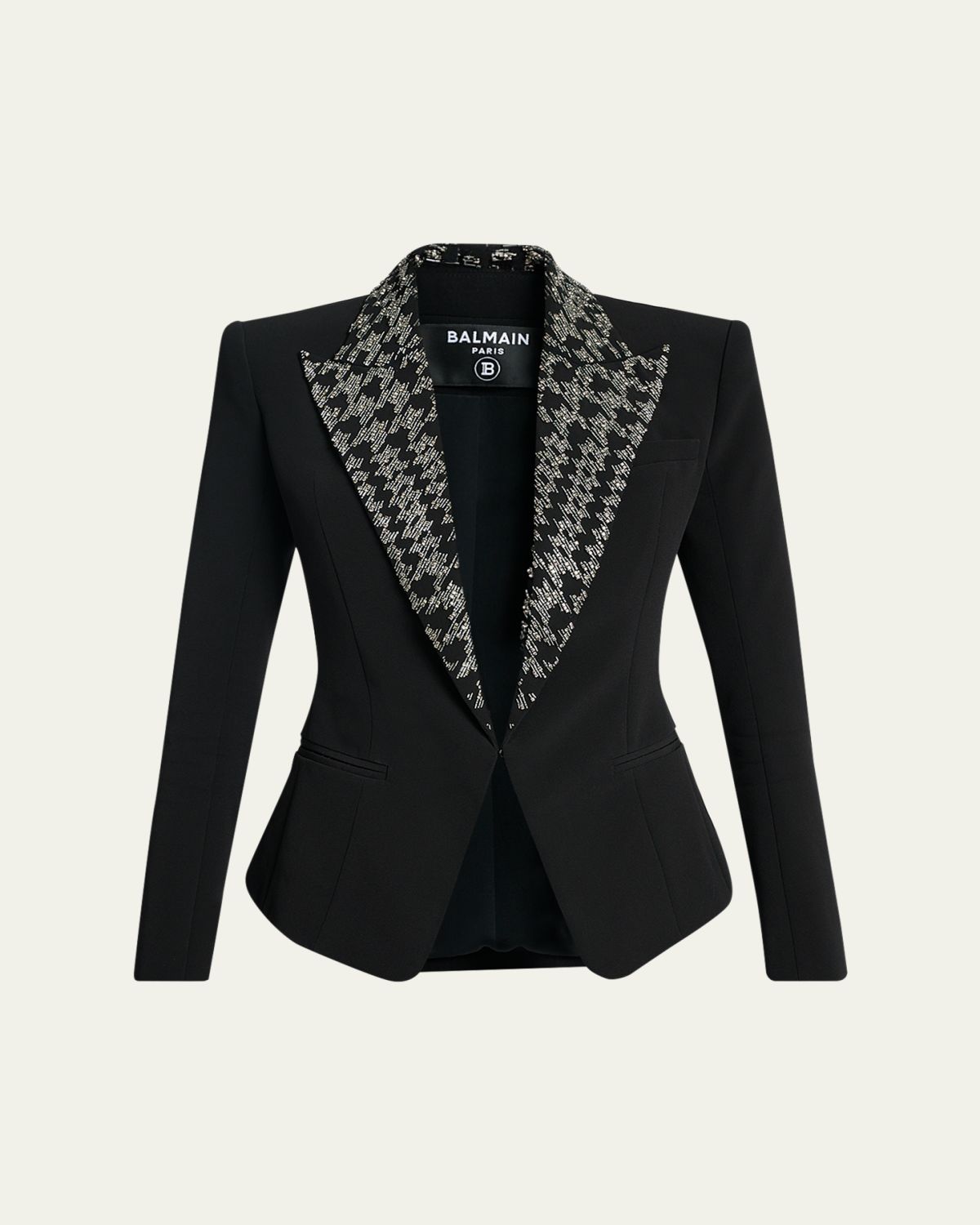 Balmain Embroidered Lapels Single-Breasted Jacket