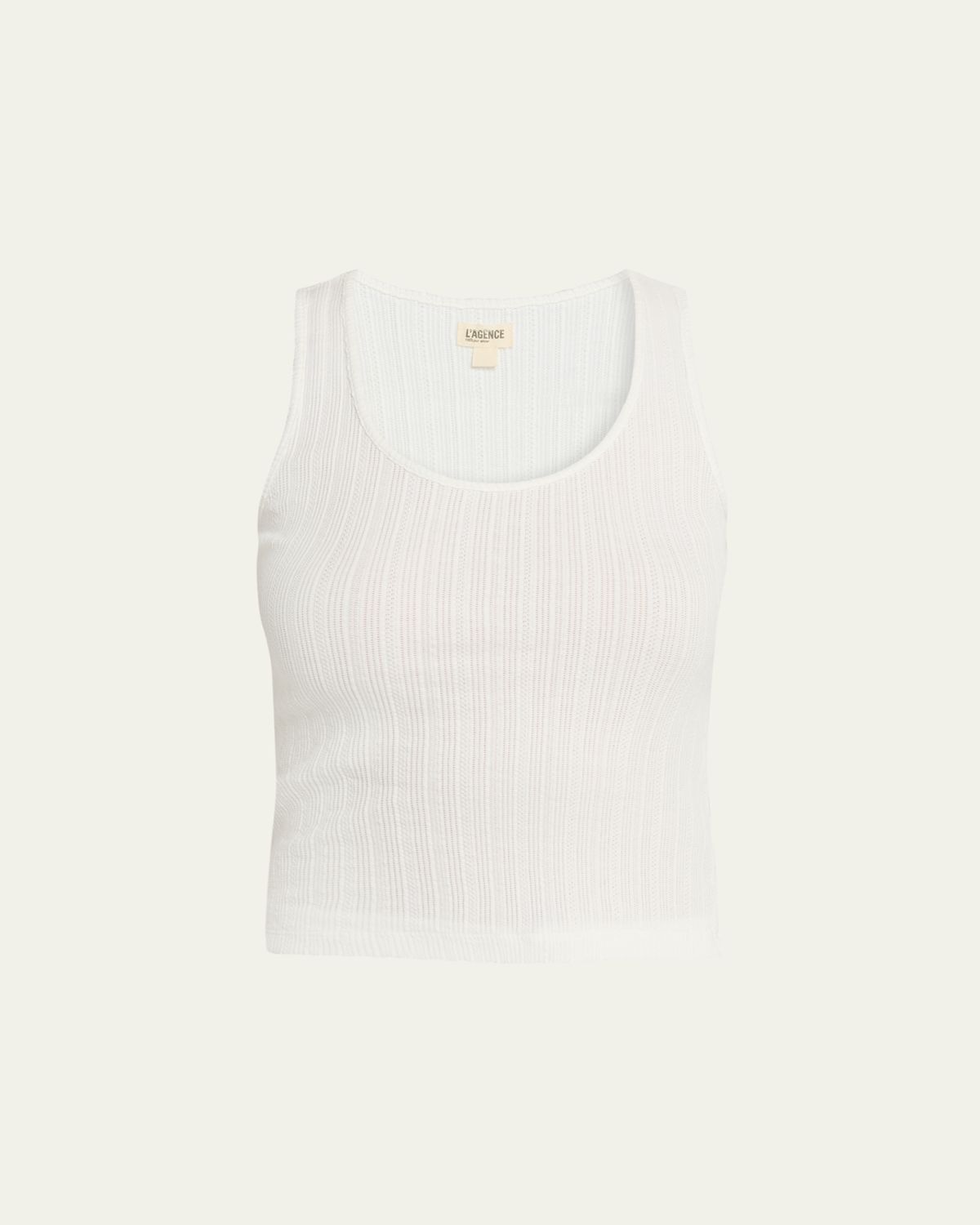 L 'Agence Adira Pointelle Scoop-Neck Tee