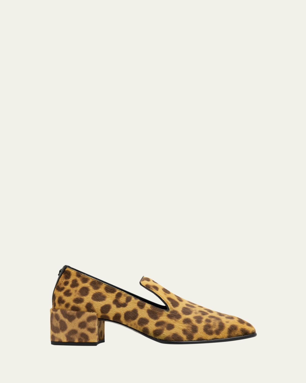 Jimmy Choo 45mm Elliot Leopard Calf Hair Loafers