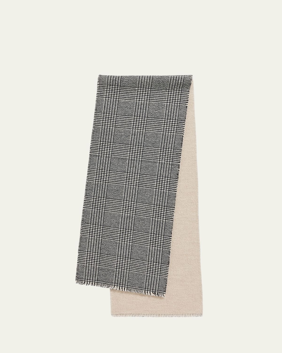 Alonpi Reversible Cashmere Check Scarf